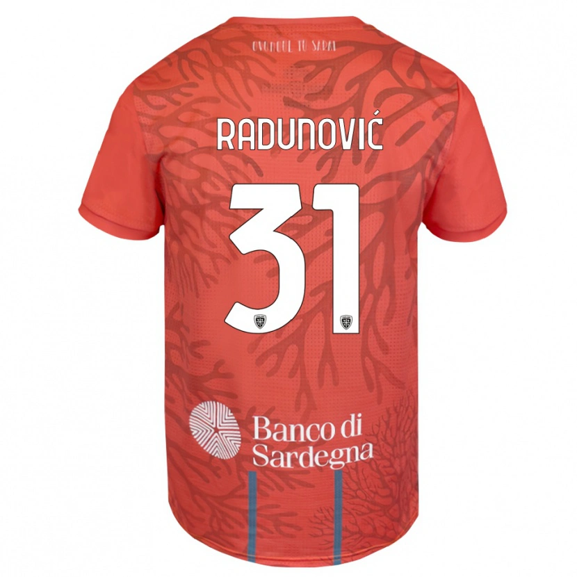 Danxen Homem Boris Radunović #31 Laranja Vermelho Branco Camisola Guarda-Redes 2025/26 Camisa Brasil