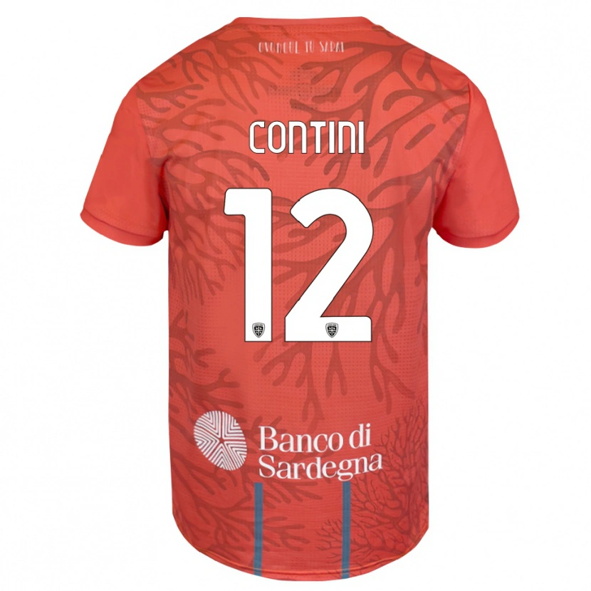 Danxen Homem Federico Contini #12 Laranja Vermelho Branco Camisola Guarda-Redes 2025/26 Camisa Brasil