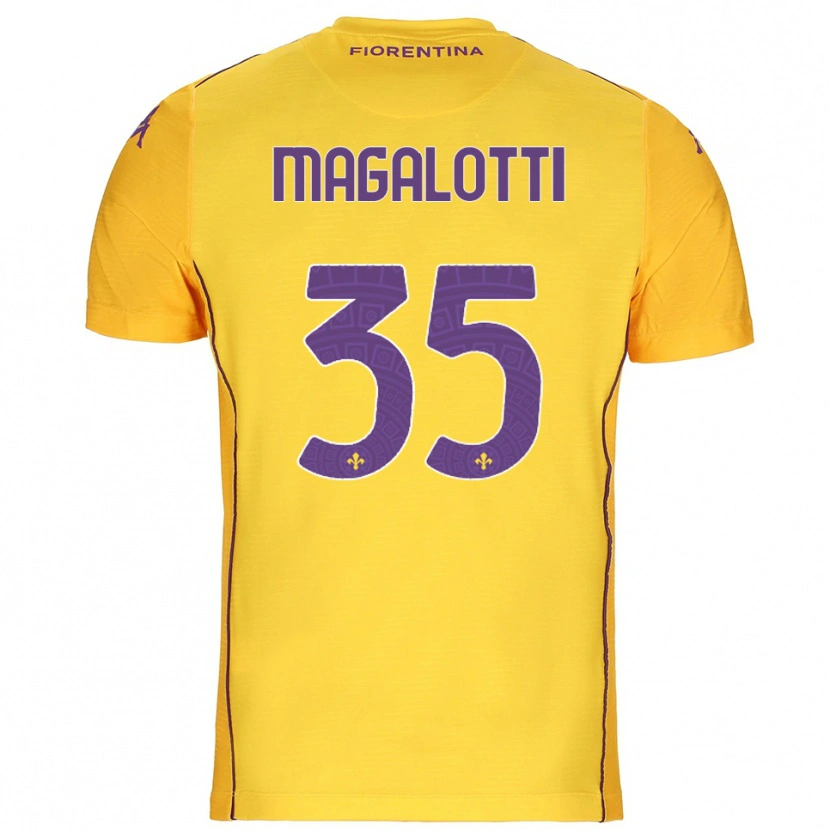 Danxen Homem Mattia Magalotti #35 Laranja Amarelo Roxo Camisola Guarda-Redes 2025/26 Camisa Brasil