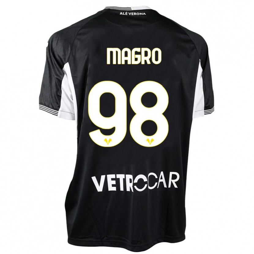 Danxen Homem Federico Magro #98 Preto Branco Camisola Guarda-Redes 2025/26 Camisa Brasil