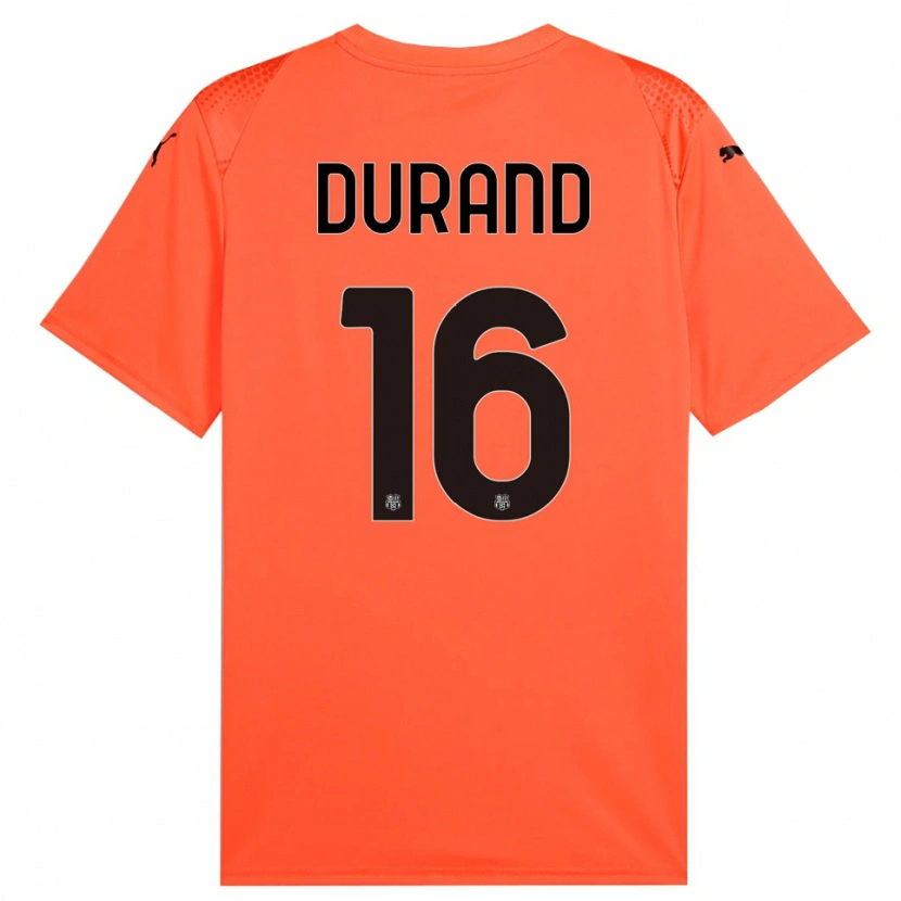 Danxen Homem Solène Durand #16 Preto Laranja Camisola Guarda-Redes 2025/26 Camisa Brasil