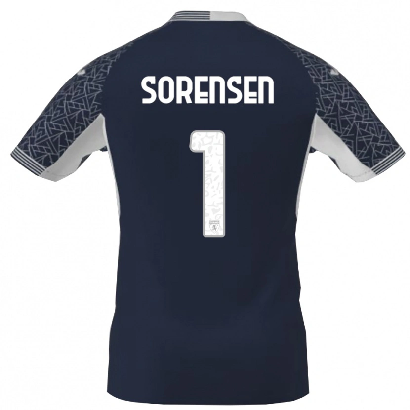 Danxen Homem Ben Sørensen #1 Azul Preto Branco Camisola Guarda-Redes 2025/26 Camisa Brasil