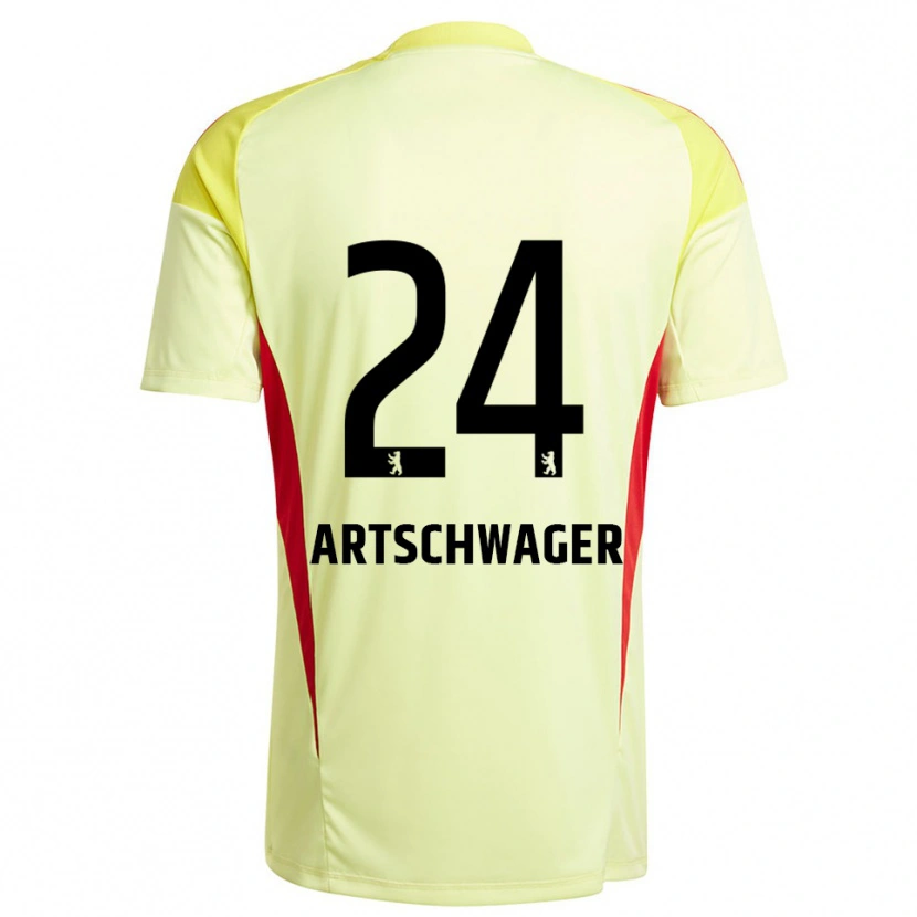 Danxen Homem Finn Artschwager #24 Amarelo Claro Preto Camisola Guarda-Redes 2025/26 Camisa Brasil