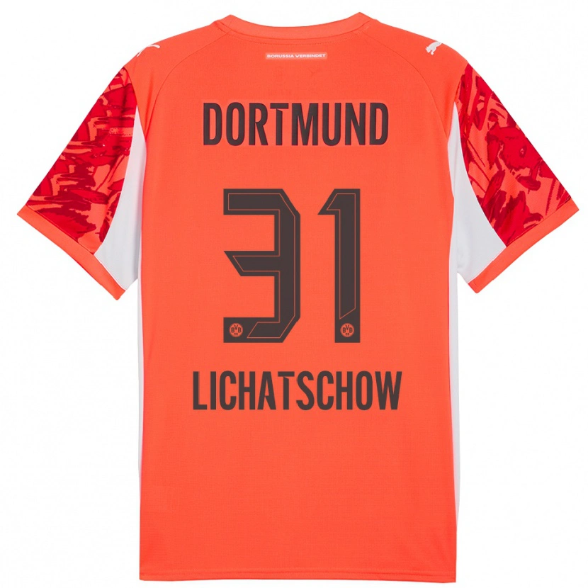 Danxen Homem Deniese Lichatschow #31 Laranja Vermelho Camisola Guarda-Redes 2025/26 Camisa Brasil
