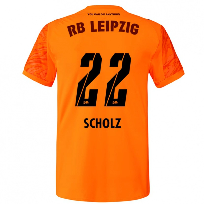 Danxen Homem Emil Scholz #22 Laranja Vermelho Camisola Guarda-Redes 2025/26 Camisa Brasil