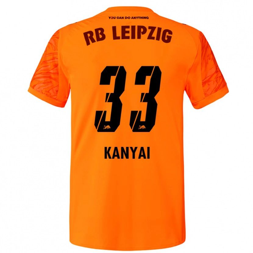 Danxen Homem János Kányai #33 Laranja Vermelho Camisola Guarda-Redes 2025/26 Camisa Brasil