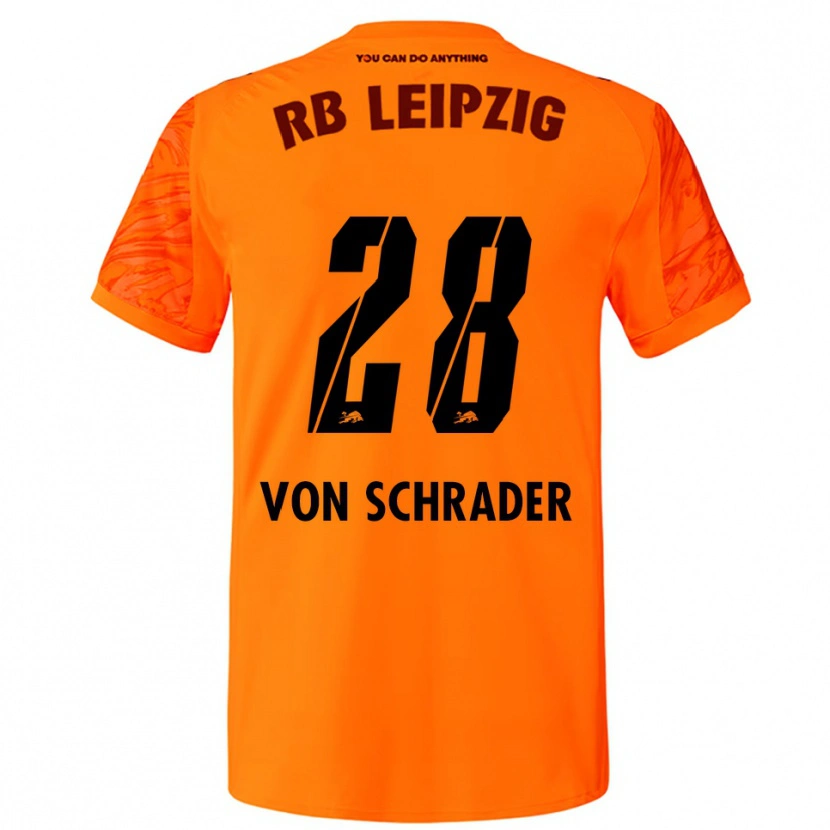 Danxen Homem Lina Von Schrader #28 Laranja Vermelho Camisola Guarda-Redes 2025/26 Camisa Brasil