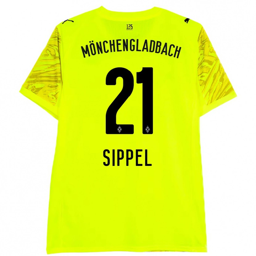 Danxen Homem Tobias Sippel #21 Preto Amarelo Camisola Guarda-Redes 2025/26 Camisa Brasil