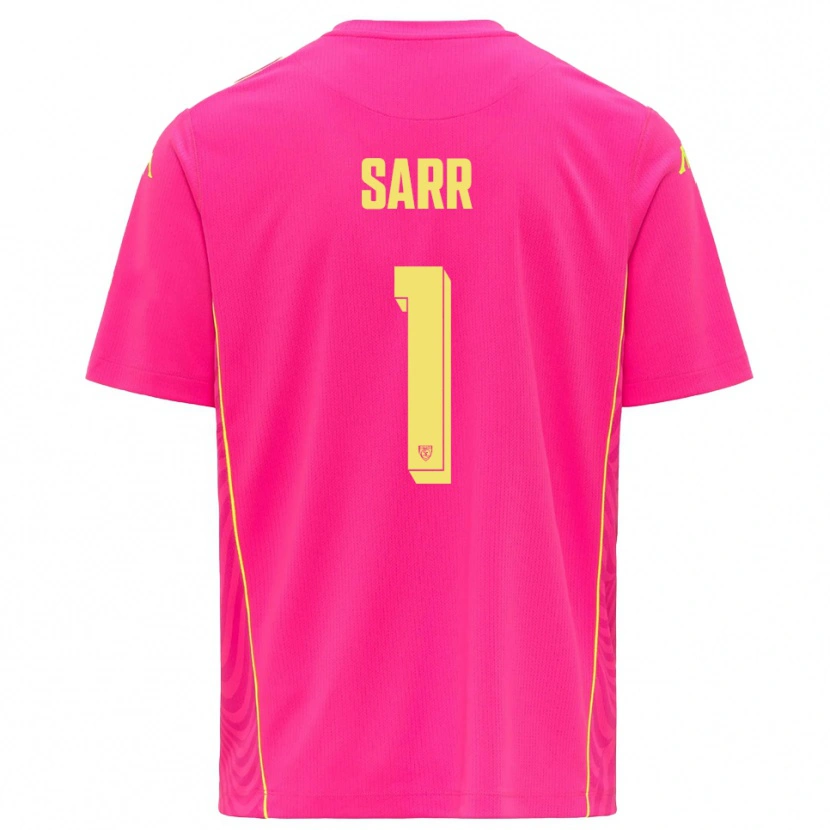 Danxen Homem Mouhamadou Sarr #1 Rosa Profundo Amarelo Camisola Guarda-Redes 2025/26 Camisa Brasil