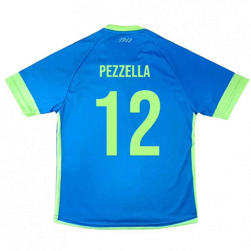 Danxen Homem Giuseppe Pezzella #12 Azul Verde Amarelo Camisola Guarda-Redes 2025/26 Camisa Brasil