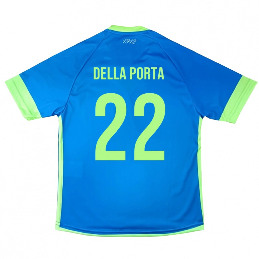Danxen Homem Simone Della Porta #22 Azul Verde Amarelo Camisola Guarda-Redes 2025/26 Camisa Brasil