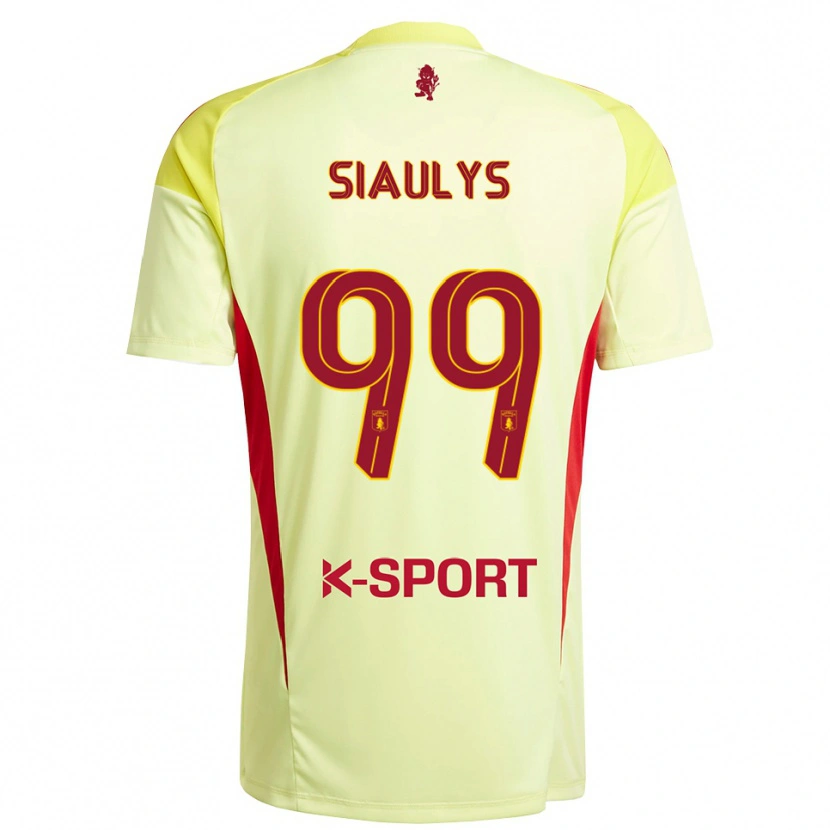 Danxen Homem Ovidijus Siaulys #99 Amarelo Claro Vermelho Camisola Guarda-Redes 2025/26 Camisa Brasil