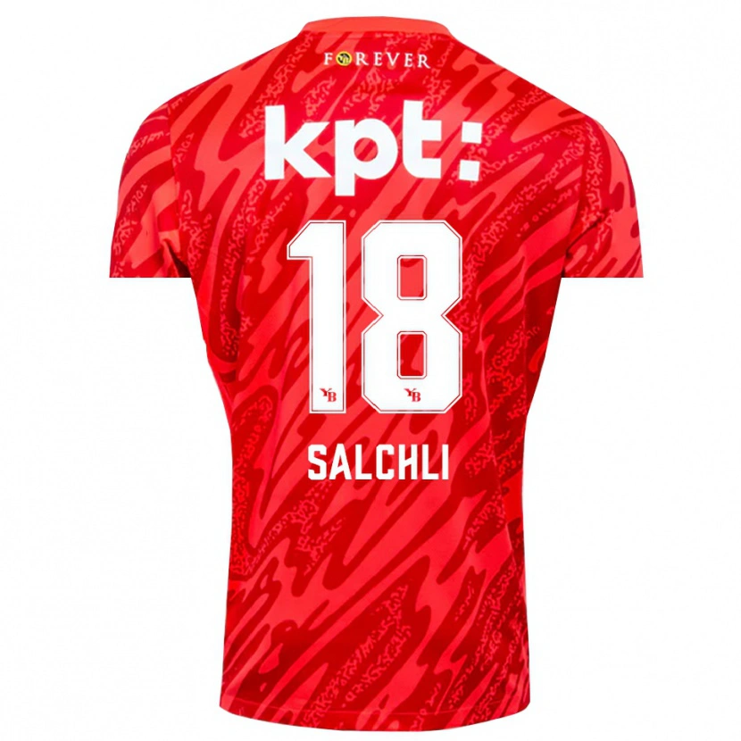 Danxen Homem Ruben Salchli #18 Branco Vermelho Camisola Guarda-Redes 2025/26 Camisa Brasil
