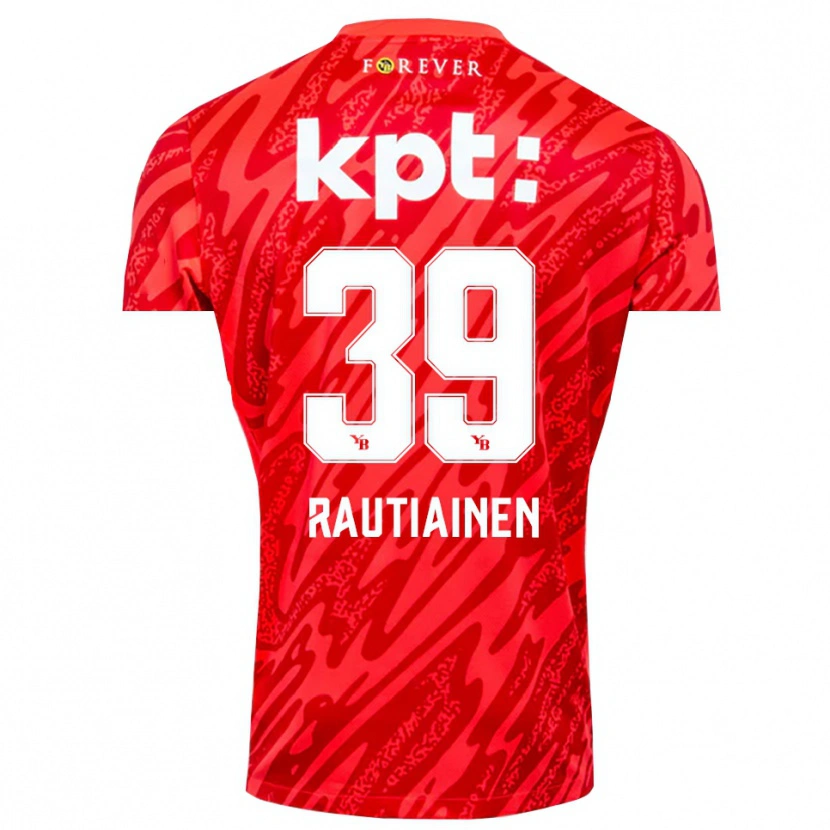 Danxen Homem Iina Rautiainen #39 Branco Vermelho Camisola Guarda-Redes 2025/26 Camisa Brasil