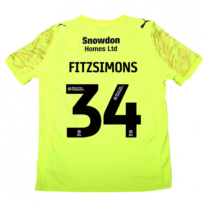 Danxen Homem Ross Fitzsimons #34 Verde Fluorescente Camisola Guarda-Redes 2025/26 Camisa Brasil