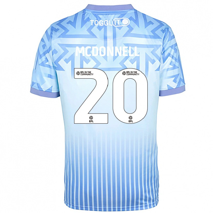 Danxen Homem Joe McDonnell #20 Branco Azul Claro Camisola Guarda-Redes 2025/26 Camisa Brasil