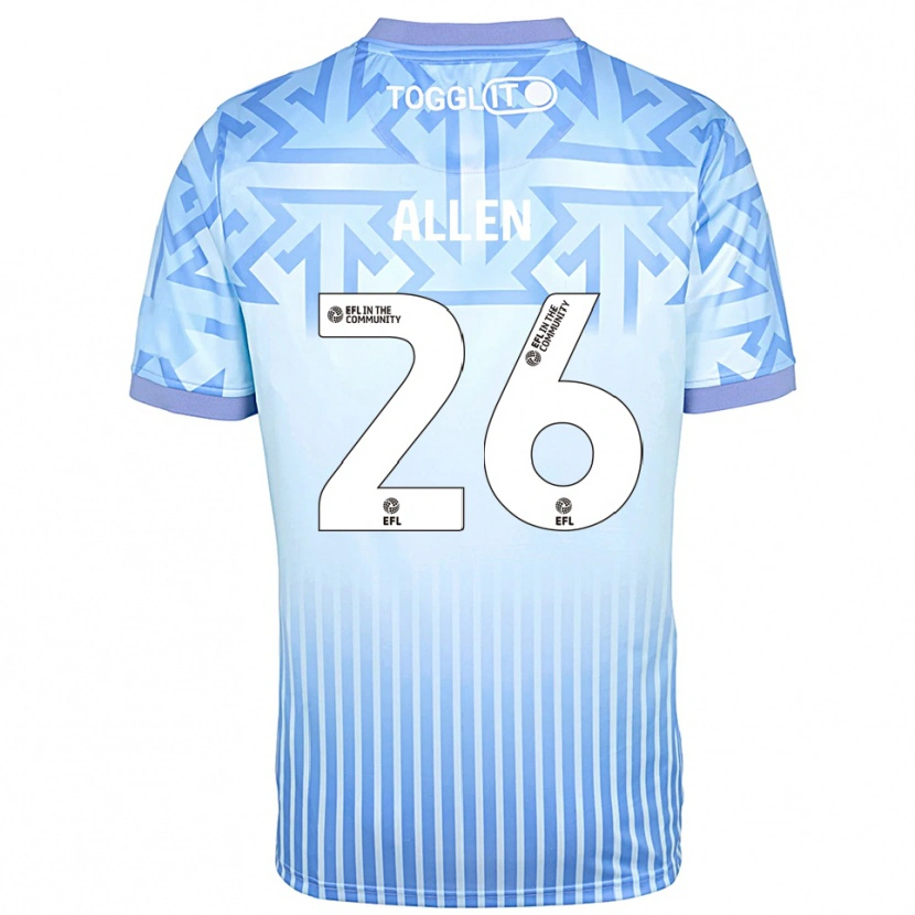 Danxen Homem Lauren Allen #26 Branco Azul Claro Camisola Guarda-Redes 2025/26 Camisa Brasil