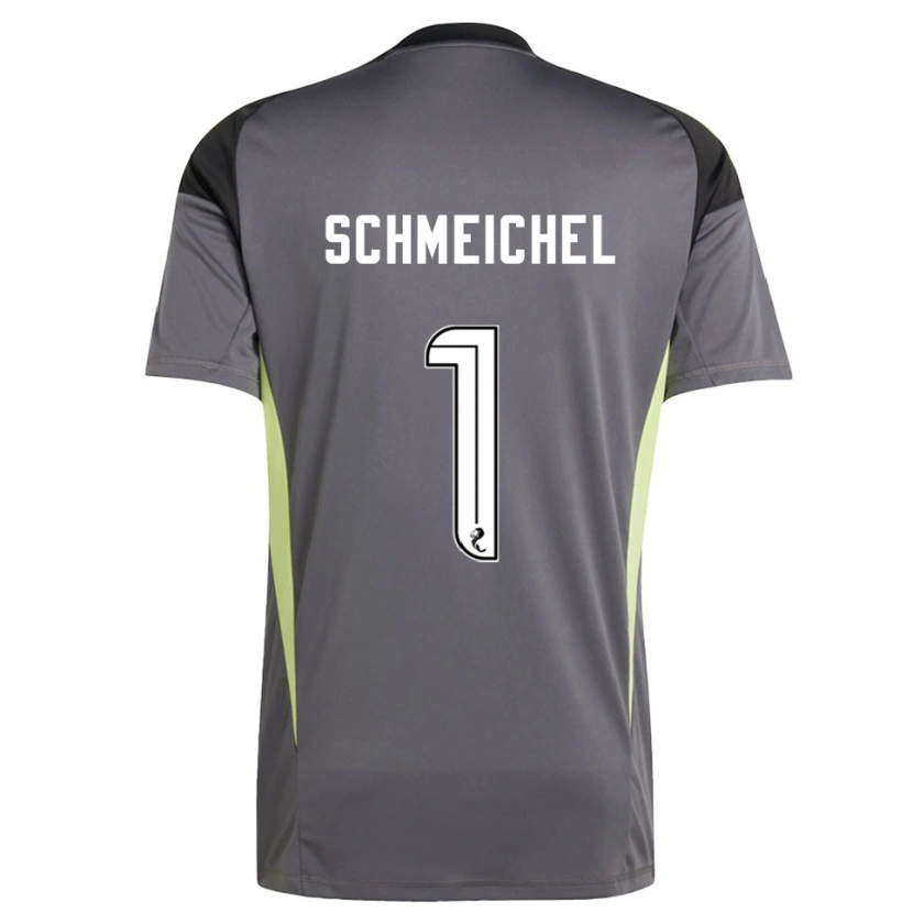 Danxen Homem Kasper Schmeichel #1 Branco Cinza Camisola Guarda-Redes 2025/26 Camisa Brasil