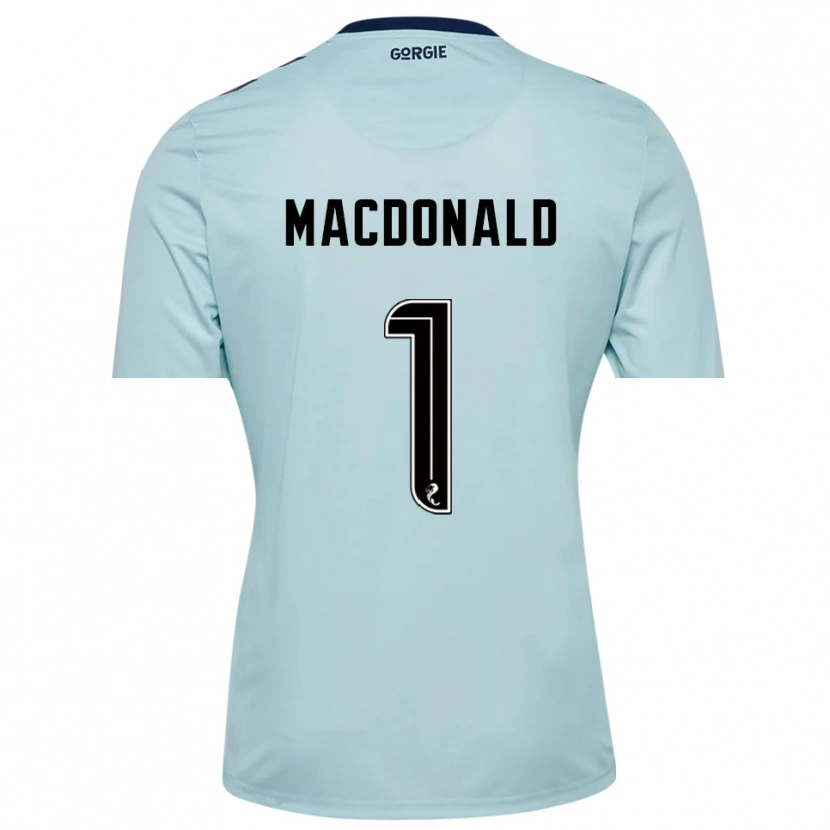 Danxen Homem Jamie MacDonald #1 Preto Azul Claro Camisola Guarda-Redes 2025/26 Camisa Brasil