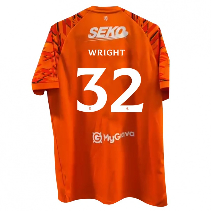 Danxen Homem Kieran Wright #32 Branco Laranja Camisola Guarda-Redes 2025/26 Camisa Brasil