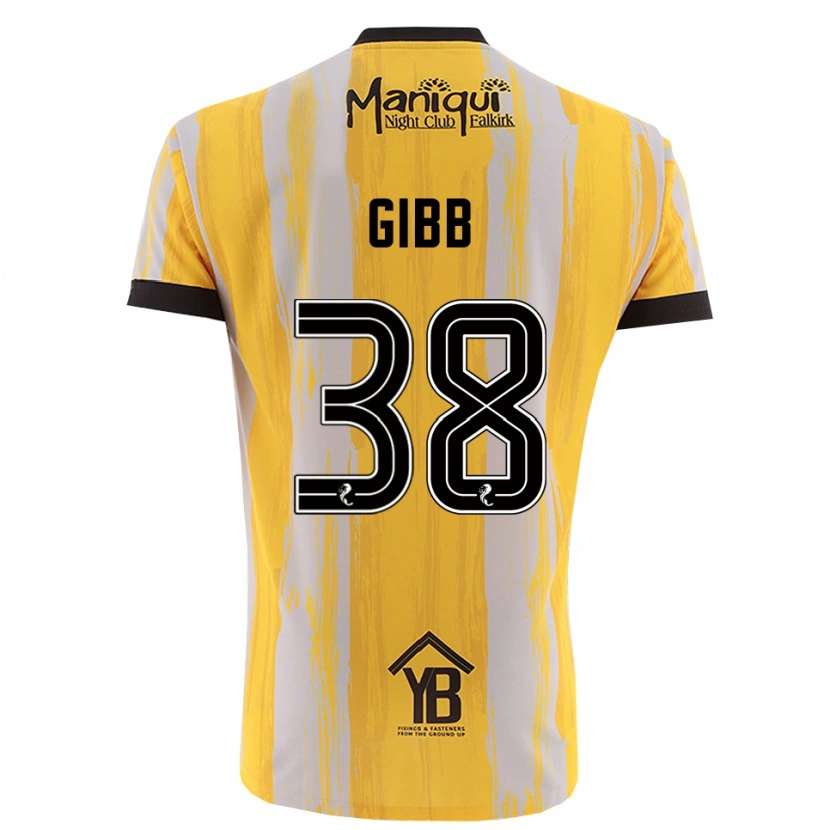 Danxen Homem Thomas Gibb #38 Preto Amarelo Camisola Guarda-Redes 2025/26 Camisa Brasil