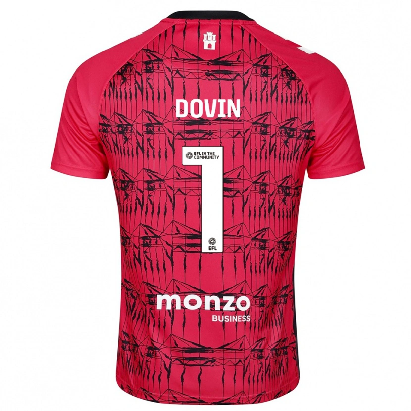 Danxen Homem Oliver Dovin #1 Branco Vermelho Camisola Guarda-Redes 2025/26 Camisa Brasil