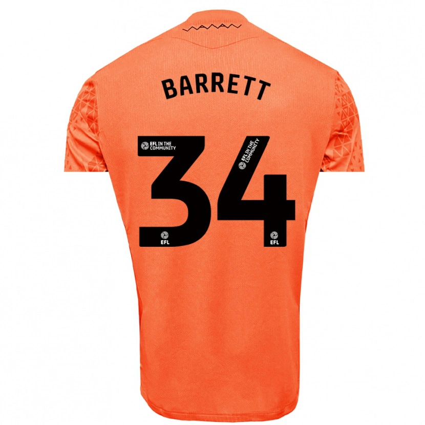 Danxen Homem Killian Barrett #34 Preto Laranja Camisola Guarda-Redes 2025/26 Camisa Brasil