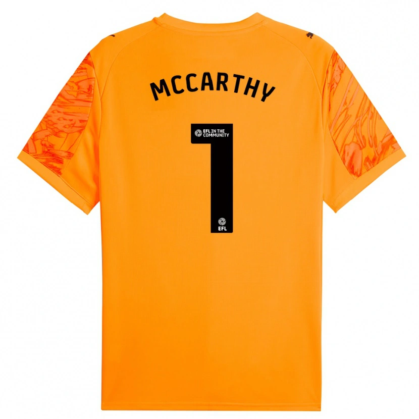 Danxen Homem Alex McCarthy #1 Laranja Preto Camisola Guarda-Redes 2025/26 Camisa Brasil