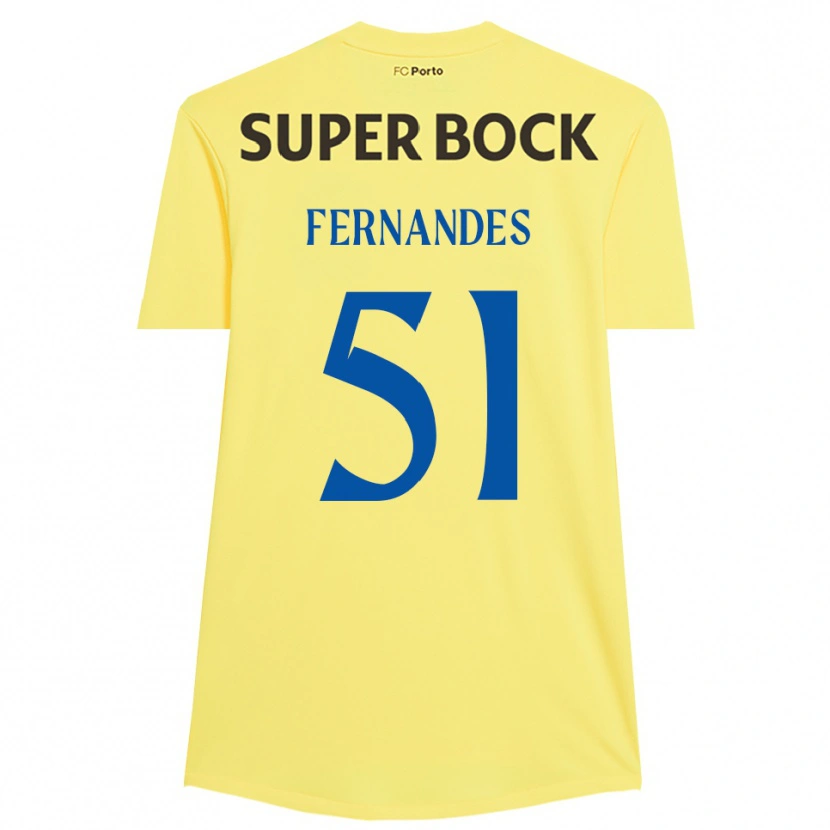 Danxen Homem Diogo Fernandes #51 Amarelo Claro Preto Camisola Guarda-Redes 2025/26 Camisa Brasil