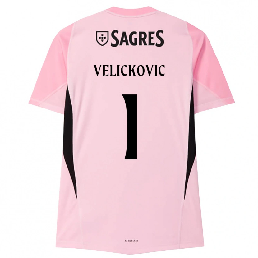 Danxen Homem Luka Veličković #1 Rosa Preto Camisola Guarda-Redes 2025/26 Camisa Brasil