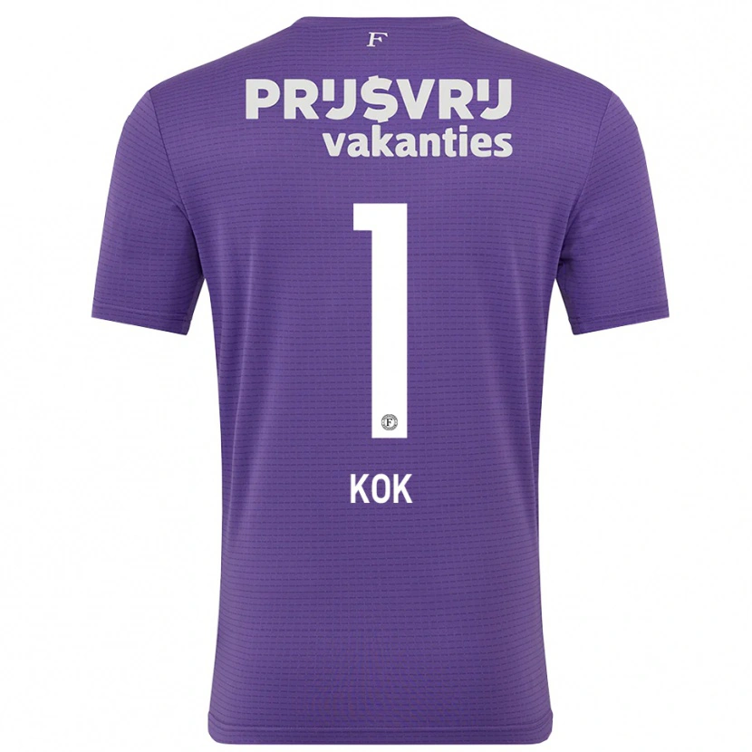 Danxen Homem Stefan Kok #1 Roxo Branco Camisola Guarda-Redes 2025/26 Camisa Brasil