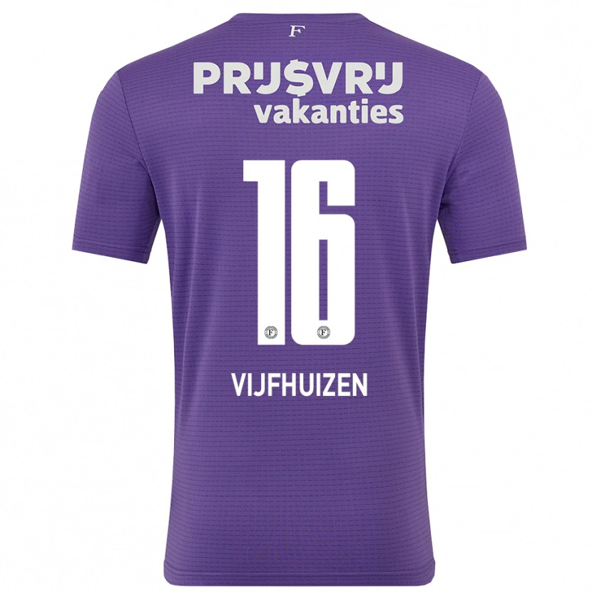 Danxen Homem Beer Vijfhuizen #16 Roxo Branco Camisola Guarda-Redes 2025/26 Camisa Brasil