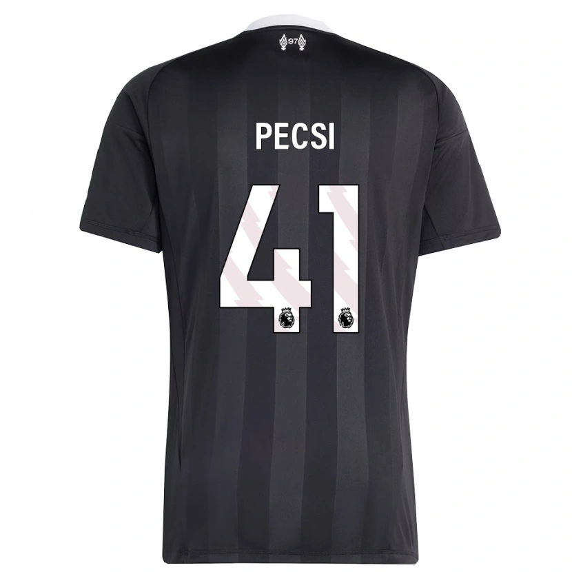 Danxen Homem Ármin Pécsi #41 Preto Branco Camisola Guarda-Redes 2025/26 Camisa Brasil