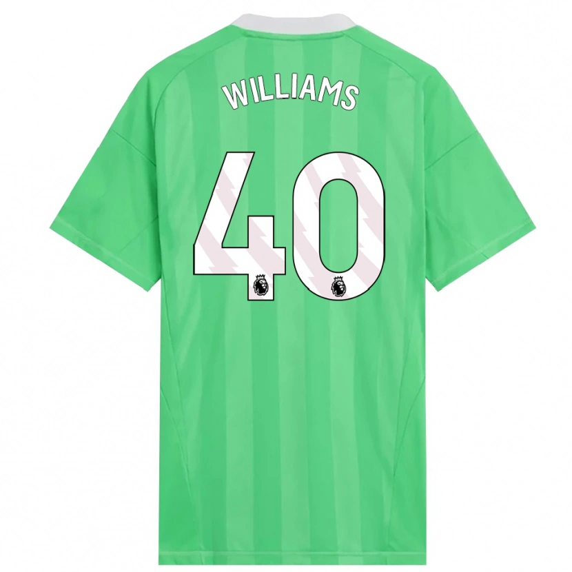 Danxen Homem Naomi Williams #40 Verde Claro Branco Camisola Guarda-Redes 2025/26 Camisa Brasil