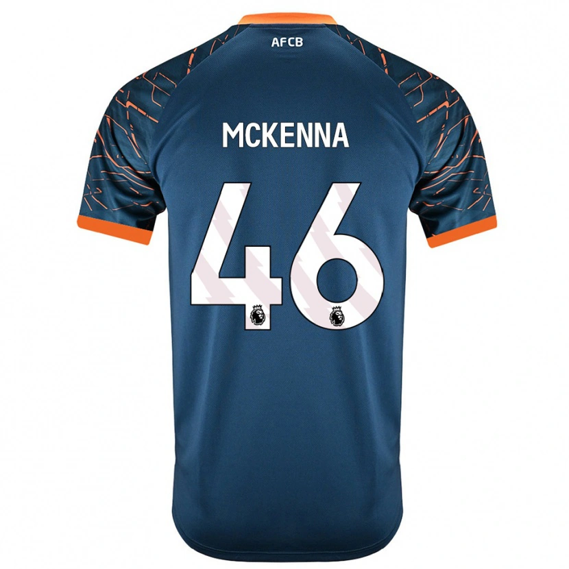 Danxen Homem Callan McKenna #46 Azul Ardósia Escuro Camisola Guarda-Redes 2025/26 Camisa Brasil