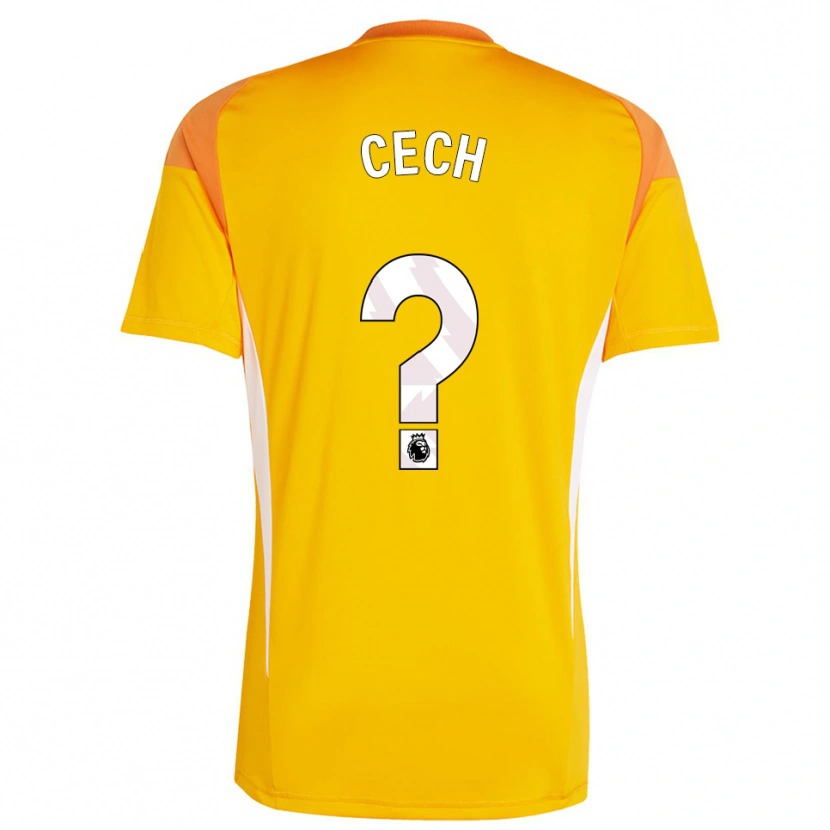 Danxen Homem Damian Cech #0 Laranja Branco Camisola Guarda-Redes 2025/26 Camisa Brasil