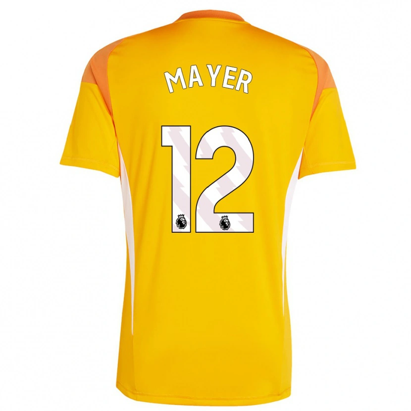 Danxen Homem Oliver Mayer #12 Laranja Branco Camisola Guarda-Redes 2025/26 Camisa Brasil