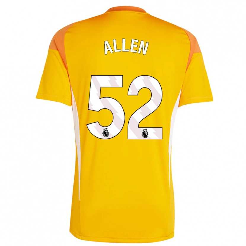 Danxen Homem Michael Allen #52 Laranja Branco Camisola Guarda-Redes 2025/26 Camisa Brasil