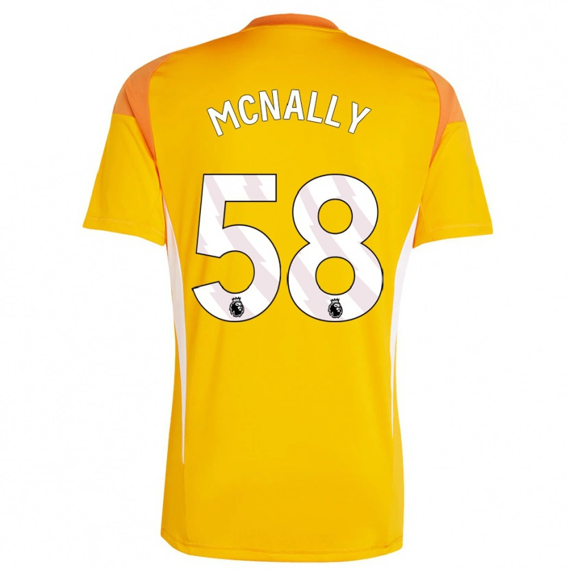 Danxen Homem Alfie McNally #58 Laranja Branco Camisola Guarda-Redes 2025/26 Camisa Brasil