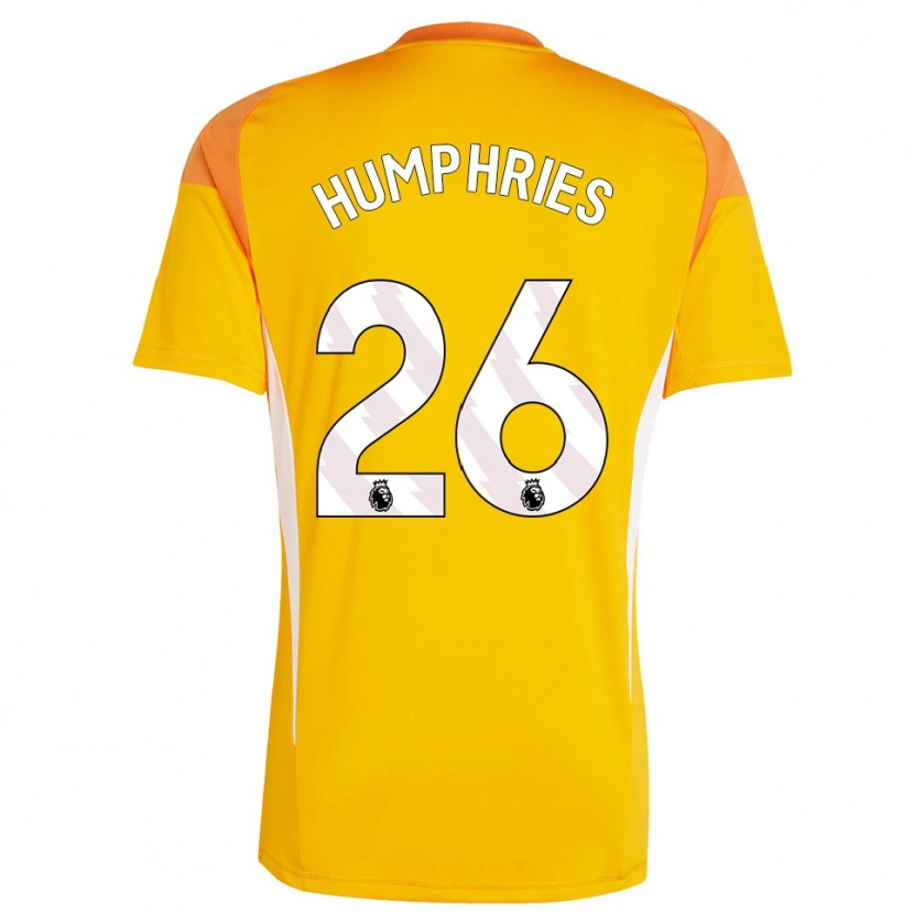 Danxen Homem Marni Humphries #26 Laranja Branco Camisola Guarda-Redes 2025/26 Camisa Brasil