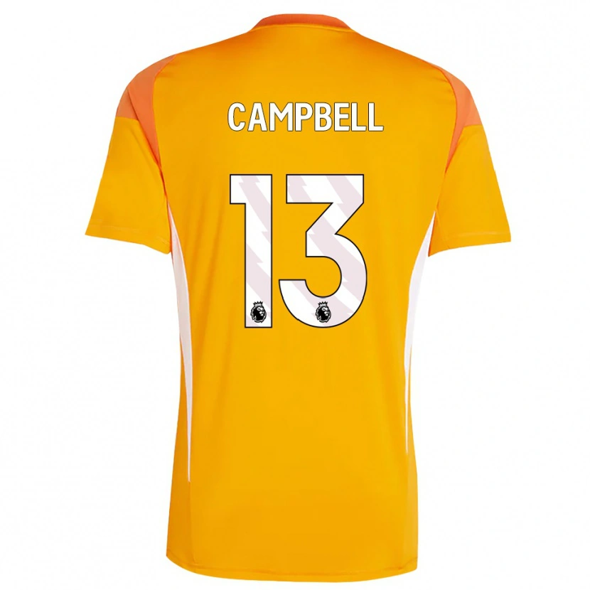 Danxen Homem Luke Campbell #13 Laranja Branco Camisola Guarda-Redes 2025/26 Camisa Brasil