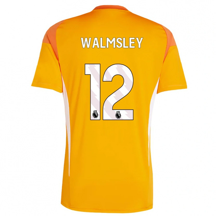 Danxen Homem Joseph Walmsley #12 Laranja Branco Camisola Guarda-Redes 2025/26 Camisa Brasil