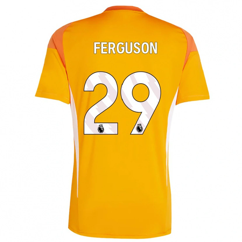 Danxen Homem Georgie Ferguson #29 Laranja Branco Camisola Guarda-Redes 2025/26 Camisa Brasil