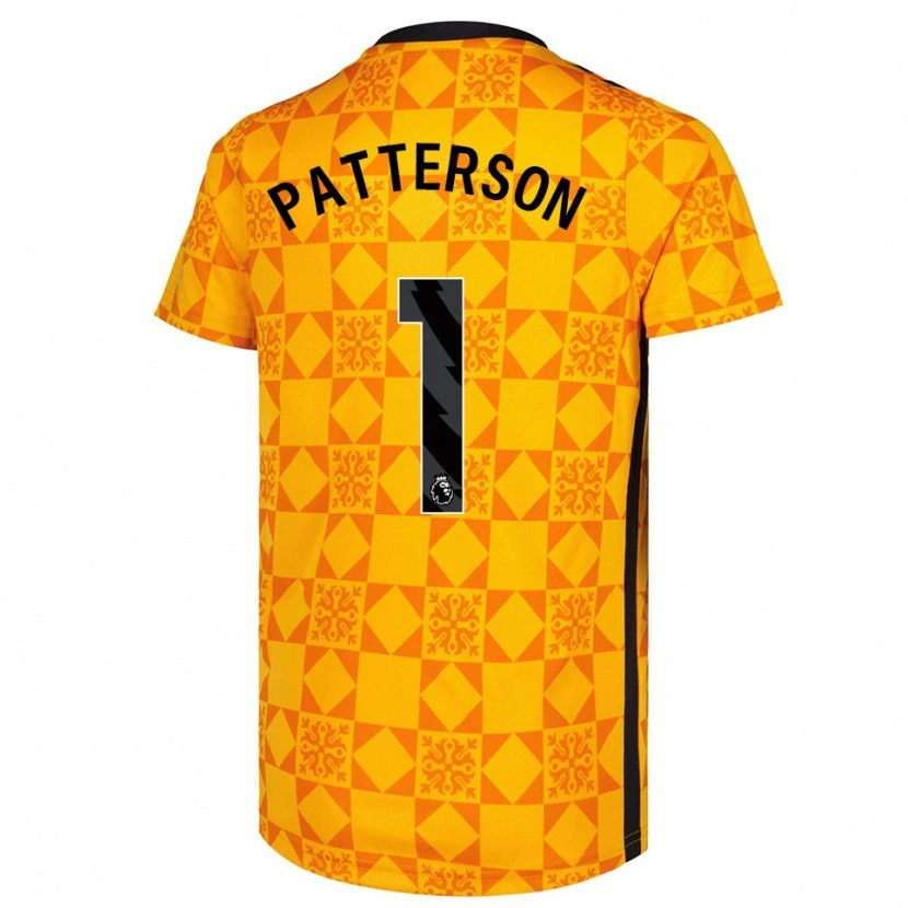 Danxen Homem Anthony Patterson #1 Amarelo Preto Camisola Guarda-Redes 2025/26 Camisa Brasil