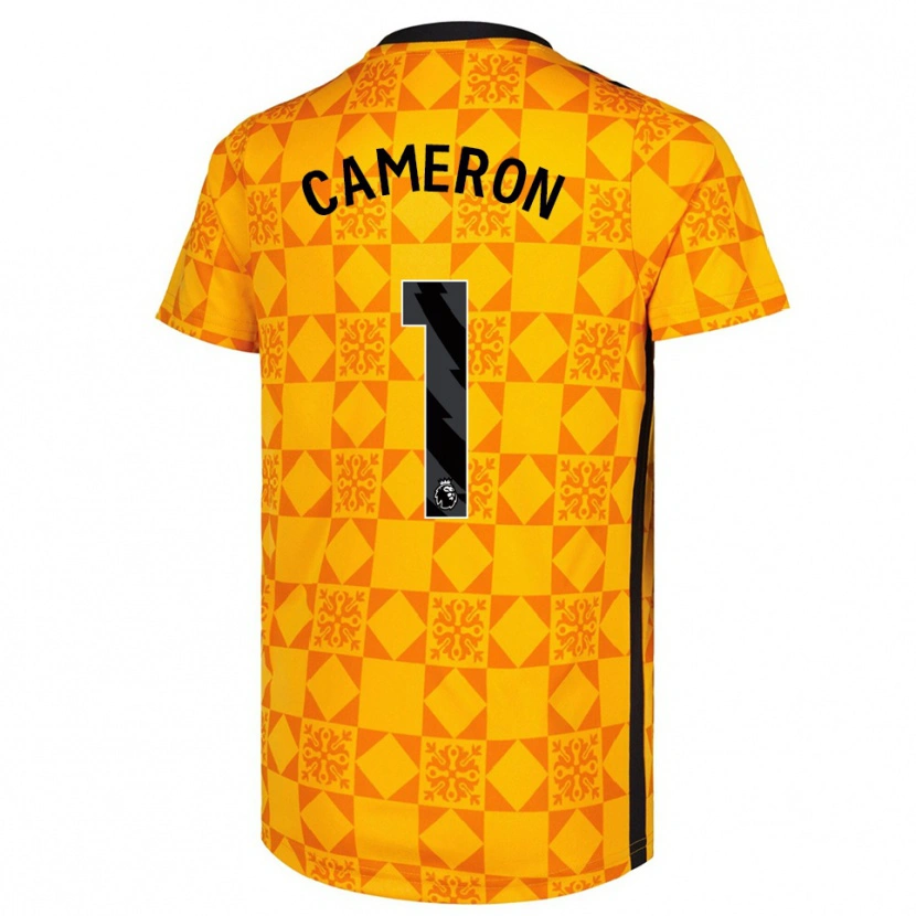 Danxen Homem Dan Cameron #1 Amarelo Preto Camisola Guarda-Redes 2025/26 Camisa Brasil
