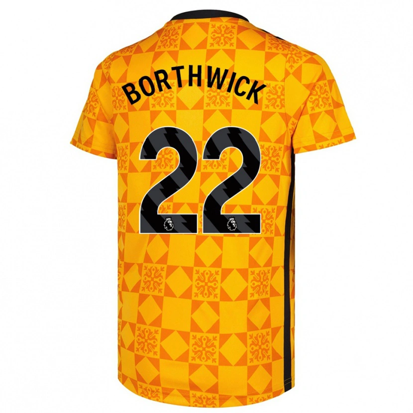 Danxen Homem Megan Borthwick #22 Amarelo Preto Camisola Guarda-Redes 2025/26 Camisa Brasil