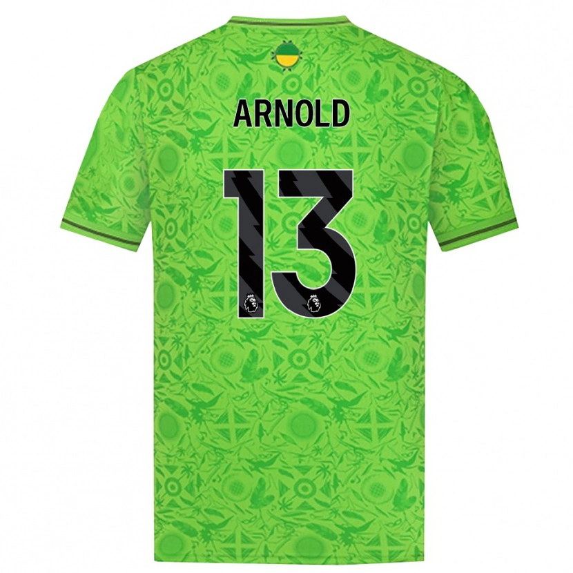 Danxen Homem Alfie Arnold #13 Verde Preto Camisola Guarda-Redes 2025/26 Camisa Brasil