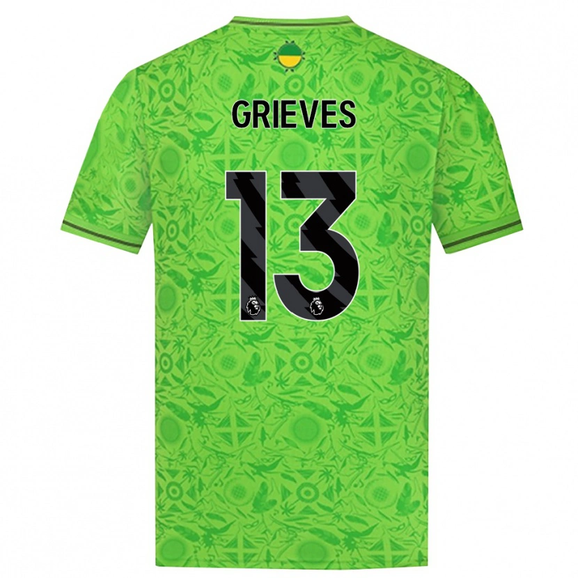 Danxen Homem Xander Grieves #13 Verde Preto Camisola Guarda-Redes 2025/26 Camisa Brasil