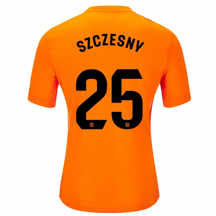 Danxen Homem Wojciech Szczesny #25 Laranja Preto Camisola Guarda-Redes 2025/26 Camisa Brasil