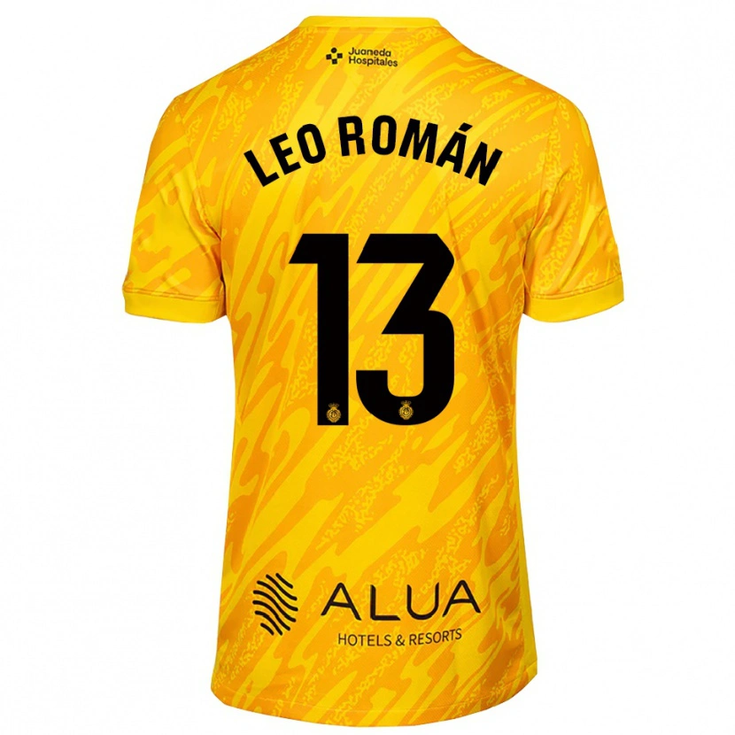 Danxen Homem Leo Román #13 Laranja Preto Camisola Guarda-Redes 2025/26 Camisa Brasil